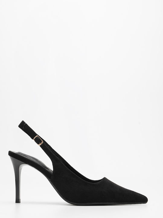 Suede Γόβες Μαύρες