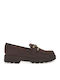 Suede Women's Loafers In Brown Colour