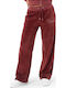 Velvet Burgundy Sweatpants