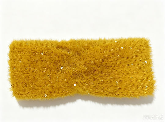 Women's Knitted Headband in Yellow Color