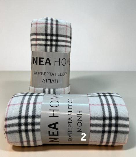 Linea Home Κουβέρτα Fleece Μονή 150x200εκ. Εκρού