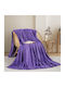 Adam Home 550 Fleece Blanket Semi-Double 180x240cm Purple