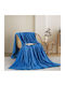 Adam Home 550 Fleece Blanket Semi Double 180x240cm Light Blue