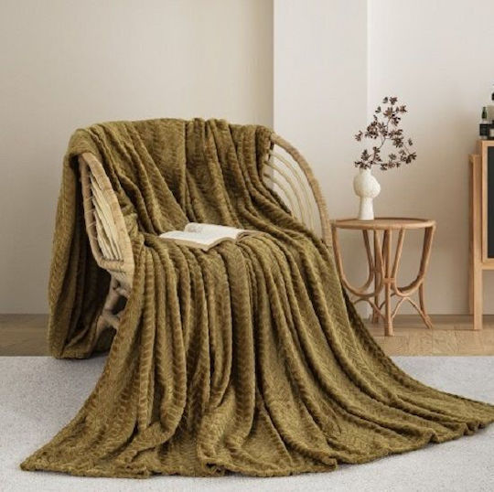Adam Home 550 Fleece Babydecken Halbdoppelt 180x240cm Olivgrün