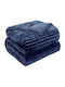 Sherpa Blanket Super Double 220x240cm Blue