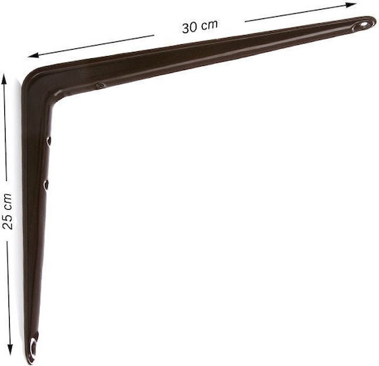 Dymo Heavy-Duty Metal Shelf Bracket in Brown Colour 300x250mm