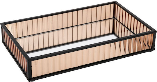 Iliadis Decorative Glass Tray with Mirror 15x25cm