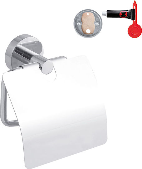 Tesa Papierhalter mit Saugnapf Silber