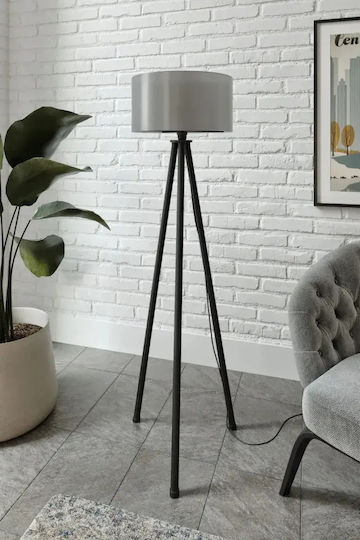 SteweHome Lampadar de Podea H138 cm Negru