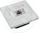 Solarix Sx9-1-5e-stp-wh Network Socket 1 X Cat5e Stp Rj45 Recessed White