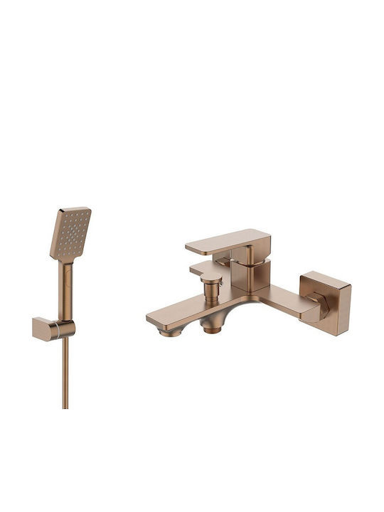 Karag Delos Mischbatterie für Badewanne Rose Gold