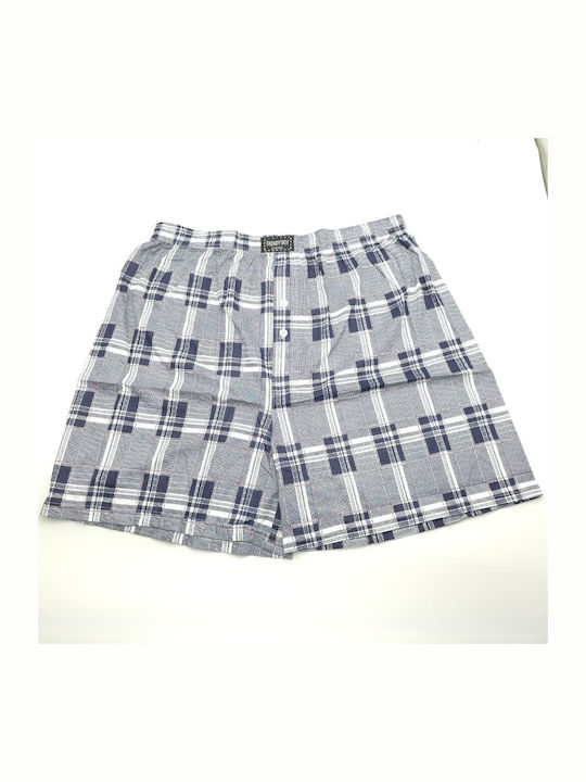 Topaki Men's Boxer Brief Blue Checked