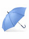 Windproof Automatic  Umbrella with Walking Stick Light Blue