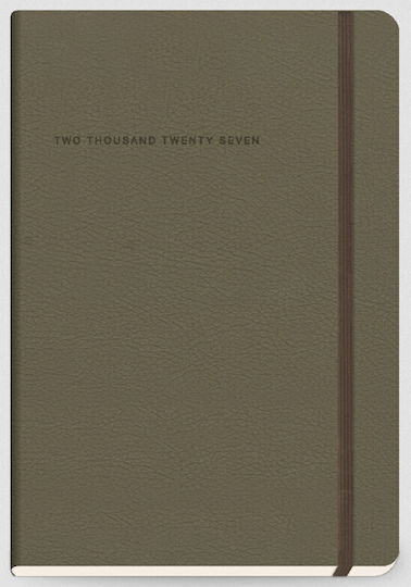 The Writing Fields Softline Tägliche Tagesordnung B5 2027 Braun Leder 17x25cm