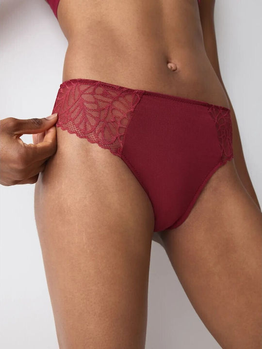 Triumph Slip Tai Γυναικείο Slip με Δαντέλα Red ...