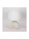 Eurolamp Ceramic Table Lamp with White Shade and Base