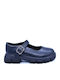 Kids Pumps & Ballerinas with Hoop & Loop Closure Leather Black