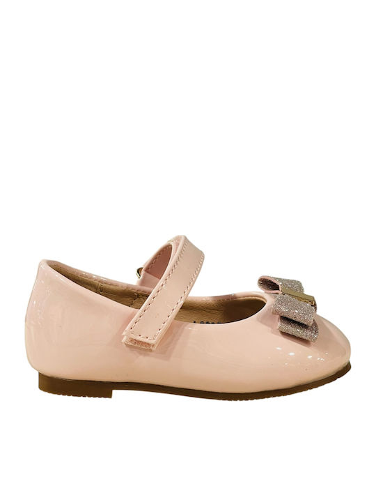Kids Anatomic Ballerinas with Hoop & Loop Closure Pink