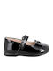 Kids Ballerinas With Hoop & Loop Closure Patent Leather Black