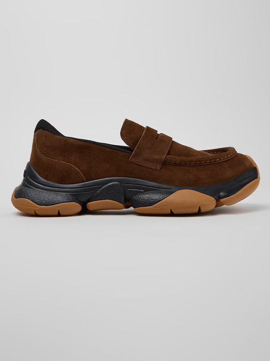 Camper Suede Herren Mokassins in Braune Farbe