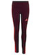 Kinderleggings Sport Lang Burgundisch Essentials 3-Stripes