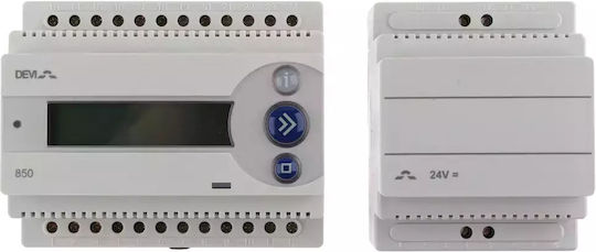 Термостат Devireg 850 Iii 24v 16a 10-40c Ip20 Бял 140f1085