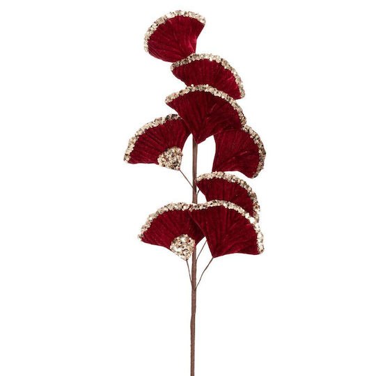Iliadis Weihnachtskranz Dekoratives Stoff Zweigstelle 65cm Länge Mit Glitzer Burgundisch