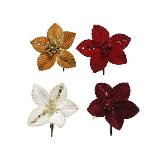 Kaemingk Floare Decorativă De Crăciun Lungă De 10 Cm Auriu
