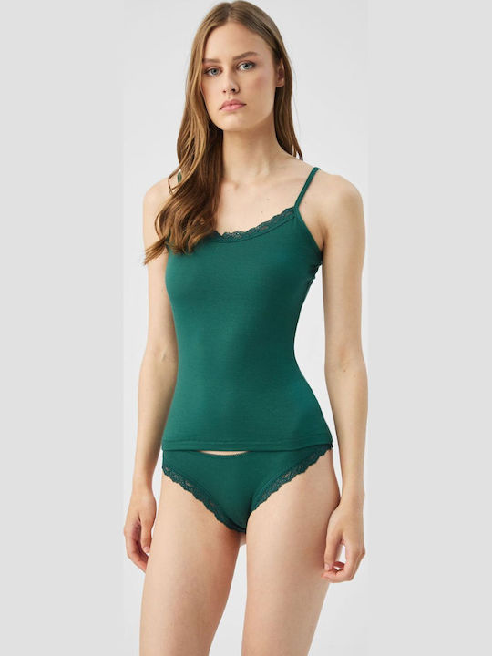 Minerva Sleeveless Green Women's Undershirt