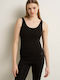 Sleeveless Black Women's Vest