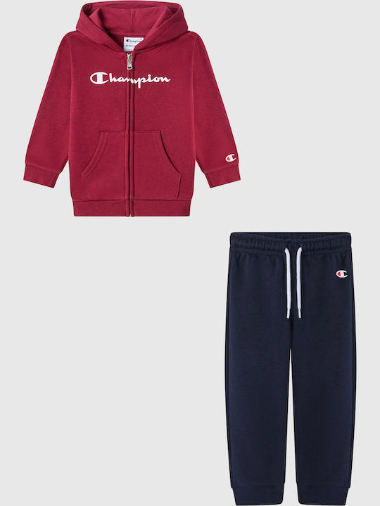 Champion Kids Sweatpants Set With Jacket Bordeaux