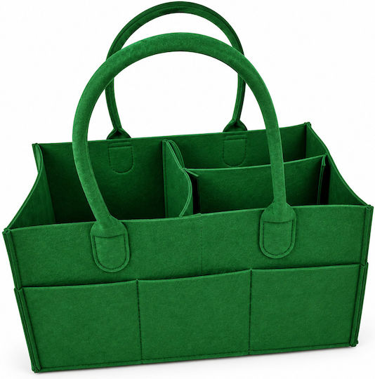 Green Baby Organizer Φορητός Οργανωτής Πάνας Καλλυντικών Τσόχα 33x22x18εκ