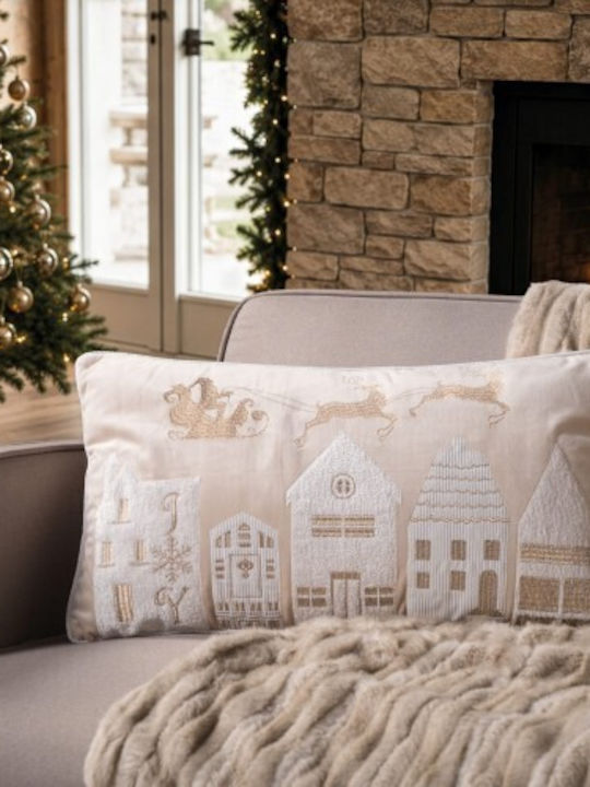 Teoran Perna Decorativă De Crăciun Bej 35x60cm