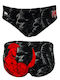 Men's Swimwear Slip Black Red