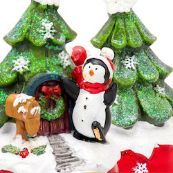 Weihnachtsfigur Pinguin mit Musik