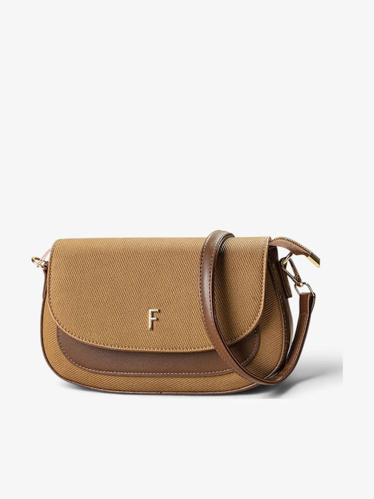 Fragola Women's Flap Bag Light Brown Lines