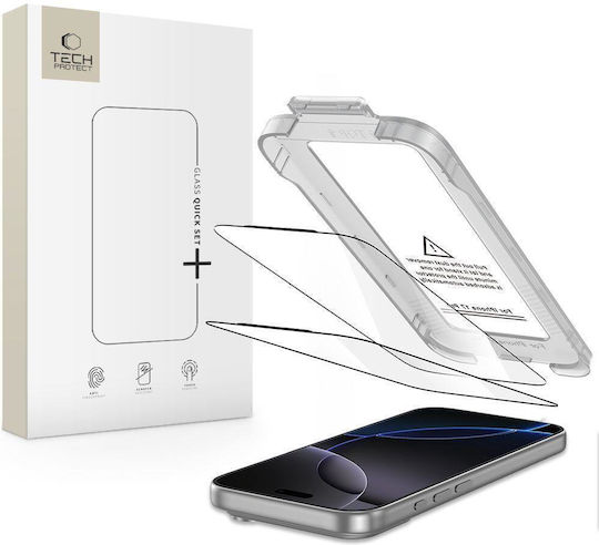 Προστασία Οθόνης Κινητού Tech-protect Quick Set+ 2 Pack Iphone 17 Pro 18 Pro Black