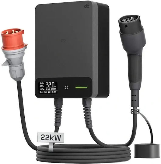 Depow Încărcător Monofazat Montat pe Perete 22kW cu Cablu Încorporat de 7m Tip 2 (094056)