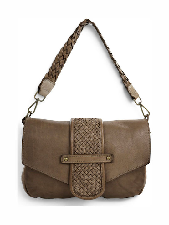 Passaggio Leather Gestrickte Damen-Schultertasc...