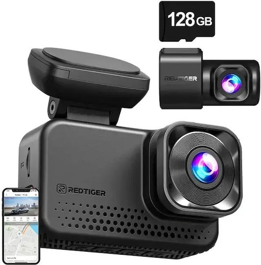 Redtiger VC70 Auto-DVR-Kamera-Set 4K mit 3"-Bildschirm, WLAN, GPS & Rückfahrkamera 089397