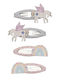 Mimi & Lula Unicorn And Rainbow Set Kids Hair Clips With Bobby Pin / Hair Clip / Headband / Rubber Band Unicorn 4 Pieces