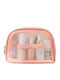 Transparent Waterproof Semicircular Toiletry Bag with Zipper Women's Pink