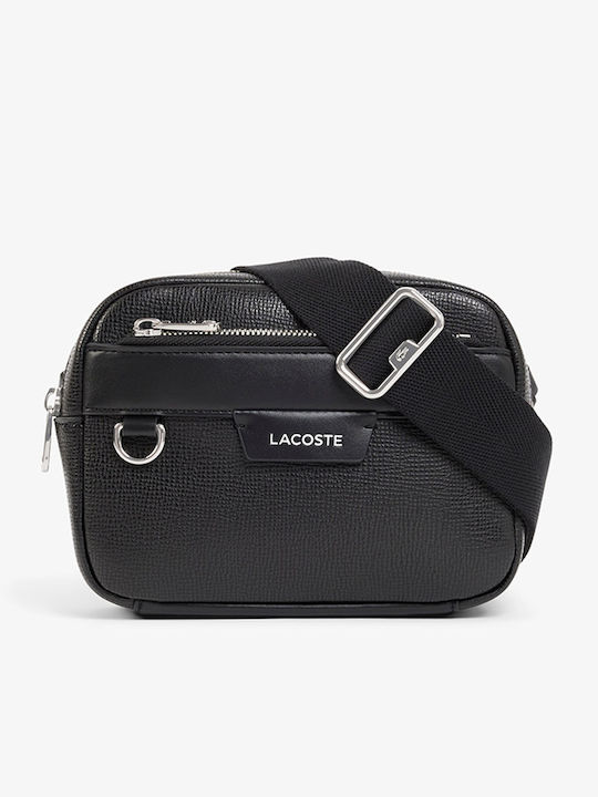 Reporter Δερμάτινη Ανδρική Τσάντα Ώμου / Χιαστί Μαύρη