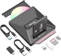 External Optical Drive Cd Dvd-rw 7 In 1 2.5 Inch Hdd Ssd Sata Slot Sd Tf Card Reader Usb C Hub Plug Play Compatible Mac Windows Linux External Optical Drive Cd Dvd-rw 7 In 1 2.5 Inch Hdd Ssd Sata Slot Sd Tf Card Reader Usb C Hub Plug Play Compatible Mac Windows Linux