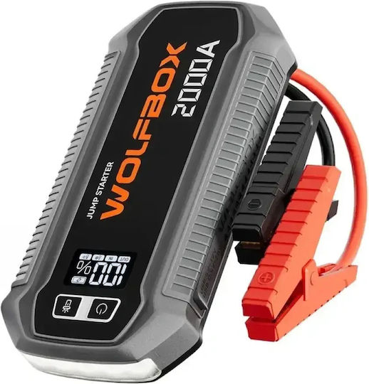 Wolfbox MegaVolt 12 Преносим Стартер за Автомобилен и Мотоциклетен Акумулатор 16000mAh със Захранваща Банка / USB / Фенер 12V