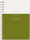 adBook Tagesplaner B6 2027 Bronze Olive Spiralbindung 12 x 17 cm