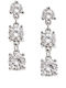 Miro Designers Women's Silver Earrings with White Zircons Mrw09474s