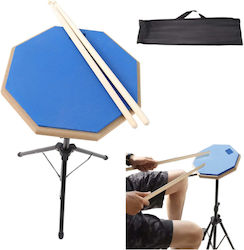 V-tone V-tone Pds1 Bl Blue Drum Practice Pad 12'' with Stand, Drumsticks and Case V-tone V-tone Pds1 Bl Blue Drum Practice Pad 12'' with Stand, Drumsticks and Case