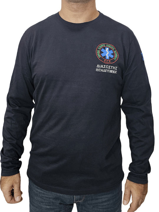 Roly EXTREME TR-55 Blau Langärmeliges EKAB-Shirt