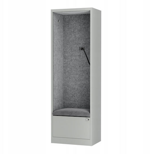 Jan Nowak Cabină Acustică Sally Mentalbox 600 Mm Corp Gri Scaun Gri